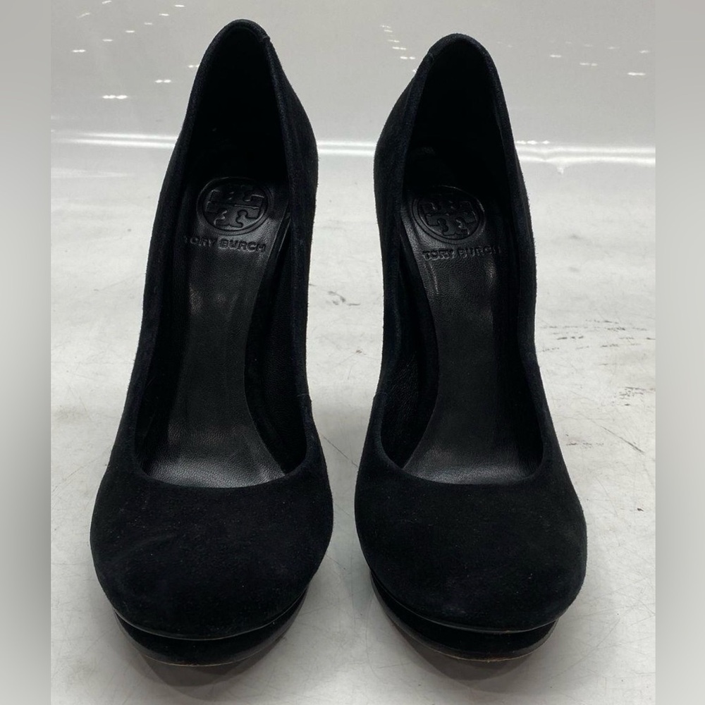Tory Burch Black Heels with Silver Accent - Picture 2 of 7